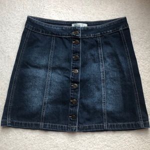Mudd Button Front Denim Skirt